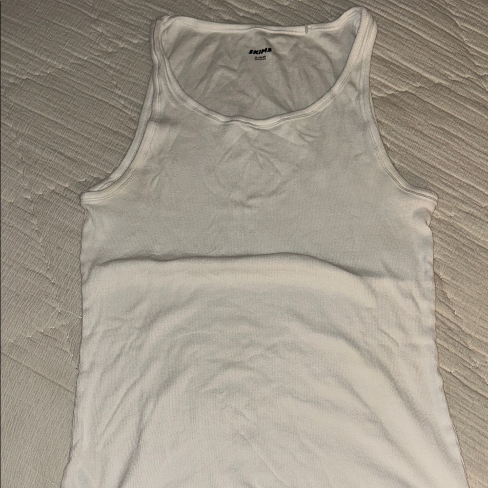 SKIMS Men Cotton Rib Tank Top XL White